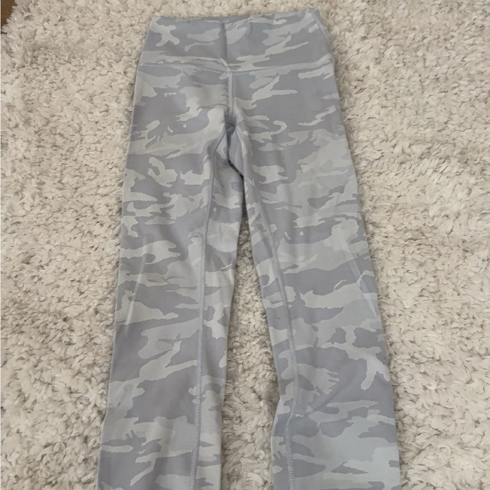 white Lululemon leggings camo size 4